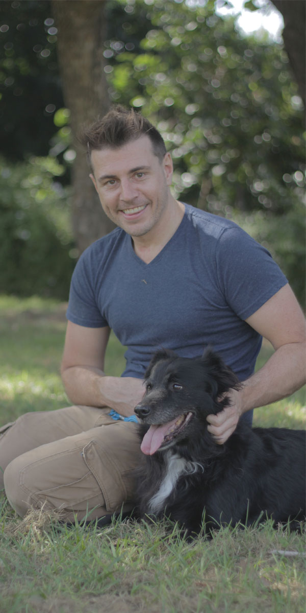 Dr Evan Shaw with Lucy